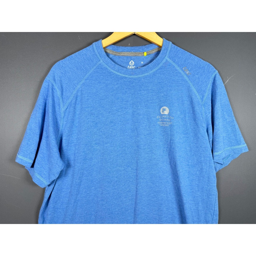 Tasc Performance Mens Medium Blue Palmetto Dunes Hilton Head Bamboo T-Shirt